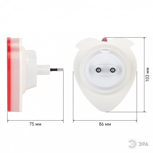 Ночник NN-627-LS-R красный (12/48/384)