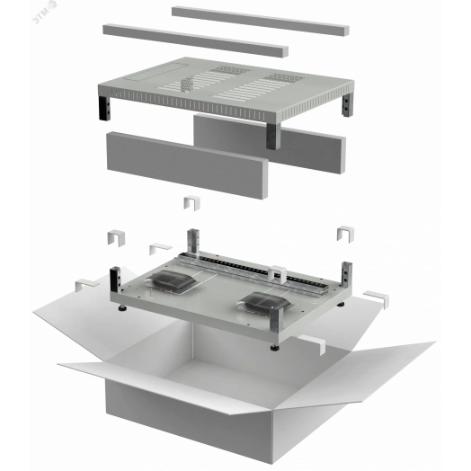 Комплект основание и крыша LINEA E 600х600мм шкафа 18-47U cер.