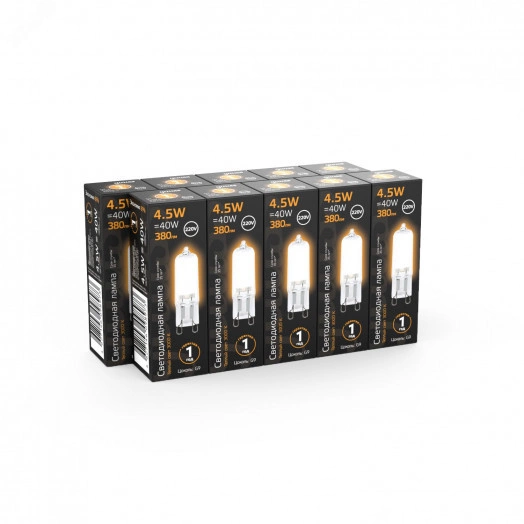Лампа светодиодная LED 4.5 Вт 380 лм 3000К AC220-240В G9 капсула теплая стеклянная Black Gauss