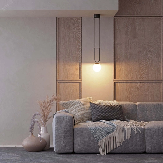 Светильник SP-BEADS-HANG-U-R130-10W Day4000 (BK-GD, 275 deg, 230V) (, IP20 Металл, 5 лет)