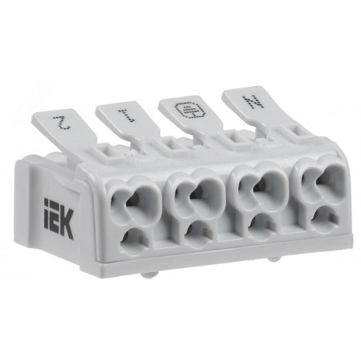 Клемма пружинная соединительная КСПн4-2L+N+PE