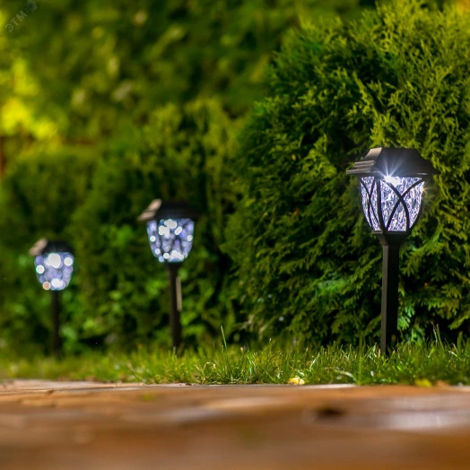 Садовый светильник на солнечной батарее USL-C-693/PT440 VICTORY SET12  в составе набора из 12шт Белый свет 1*AA аккумулятор в/к IP44