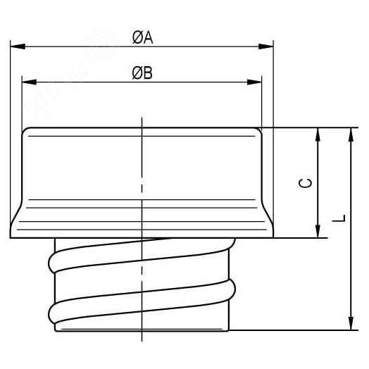 Концевая втулка для металлорукава DN 15 мм