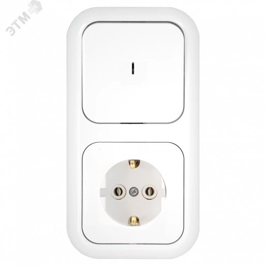 Беларусь Блок 1 кл выкл С индик+розетка эк