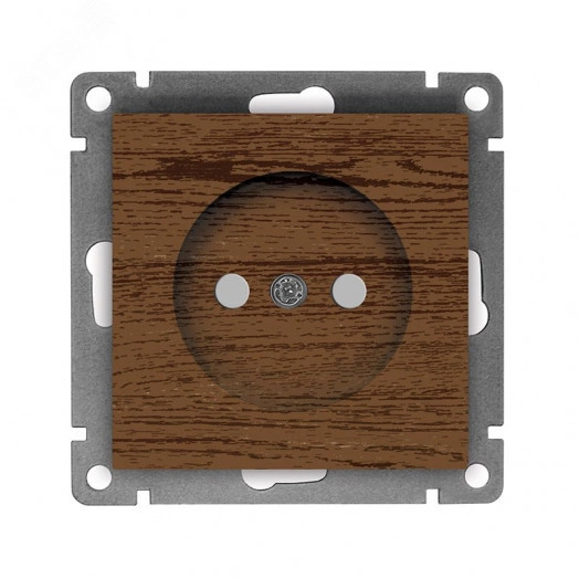 Розетка одноместная UNIVersal серия Афина б/з, з/ш, с/у, 16А, 220В, венге (еврослот), механизм