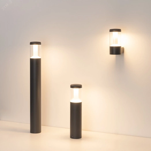 Светильник LGD-STEM-BOLL-H500-10W Warm3000 (GR, 185 deg, 230V) (ARL, IP65 Металл, 3 года)