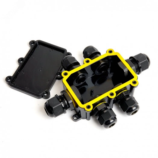 Коробка распределительная водонепроницаемая 6 выходов, с клеммой в комплекте,