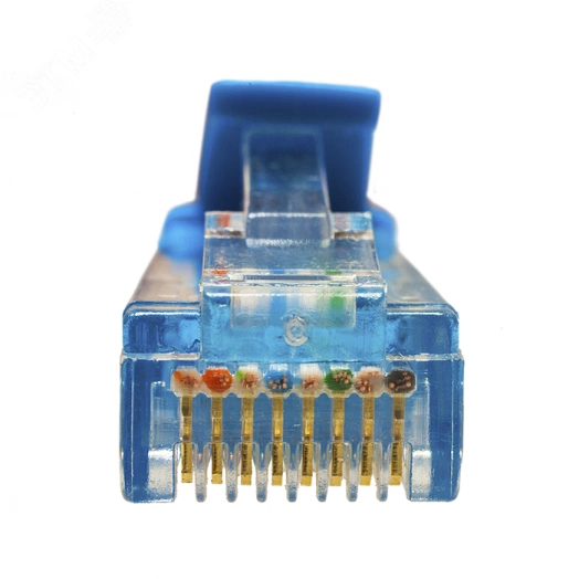 Патч-кордUTP 5e 4x2 26AWG (7x0.16mm) Cu LSZH синий 1м