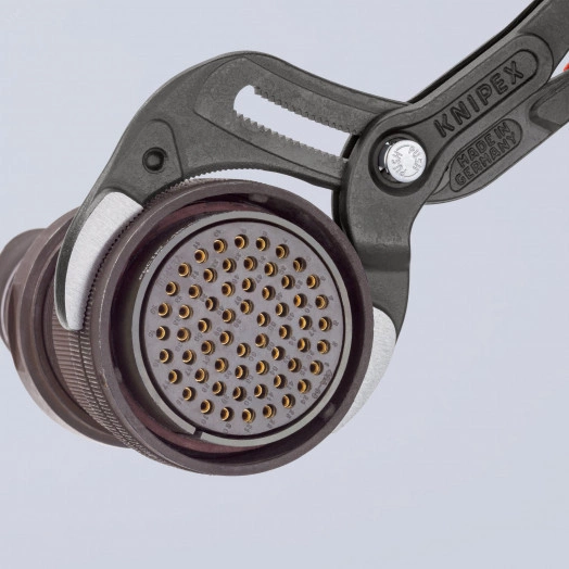 Клещи переставные трубные захватные 25-80мм для сифонов масляных фильтров пластмассовых труб L=250мм Cr-V черные