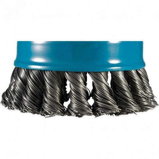 Щетка проволочная чашечная X-lock (d80 мм, толщина проволоки 0,5 мм, пучки, металл)