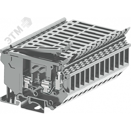 Клемма UK5/HESI испытательная с предохранителем , сечение 4 мм. кв., серая