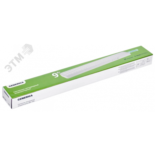 Светильник светодиодный аккумуляторный ДБА 1090 непостоянного действия 90LED 6ч 9Вт GENERICA