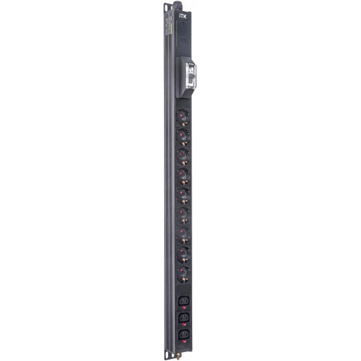 Блок распределения питания ITK BASE PDU PV1111 18U 1ф 16А 9SCHUKO 3C13 2.6м SCHUKO