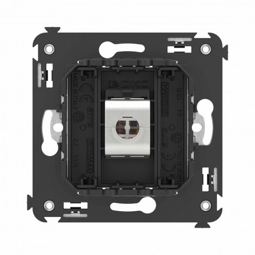 Avanti Компьютерная розетка RJ-45 без шторки в стену, кат.6 одинарная экранированная,  Черный матовый