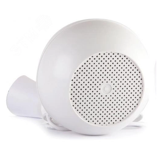 Громкоговоритель сферический, 10/5/2,5Вт, 100В, 150Гц…15кГц, шнур 2,5м, белый, пластик