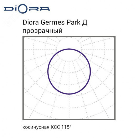 Светодиодный светильник Diora Germes Park 40/6100 Д прозрачный 5K