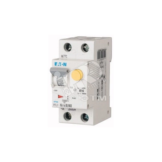 PFL7-16/1N/C/003-DE Дифференциальный автоматический выключатель 16/0,03А(AC), кривая отключения С, 1