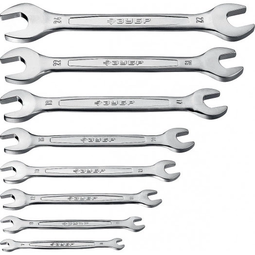 Набор рожковых гаечных ключей 8 шт, 6 - 24 мм,