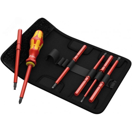 Набор отвёрток-насадок диэлектрических с рукояткой-держателем Набор Kraftform Kompakt VDE 7 Imperial 1 7 предметов