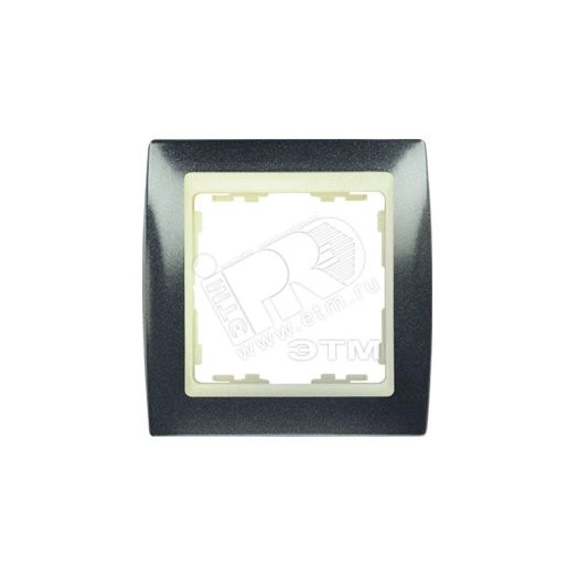 Рамка на 1 пост S82 серый гранит - слоновая кость