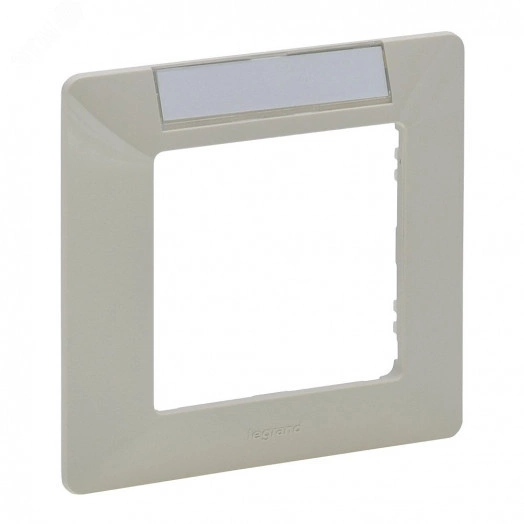 Valena LIFE Рамка 1 пост с держателем для маркировки слоновая кость