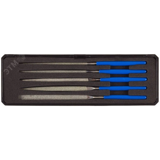 Набор ''ЭКСПЕРТ'' Надфили с алмазным напылением в пластиковом боксе, P 140, 140х75мм, 5 предметов