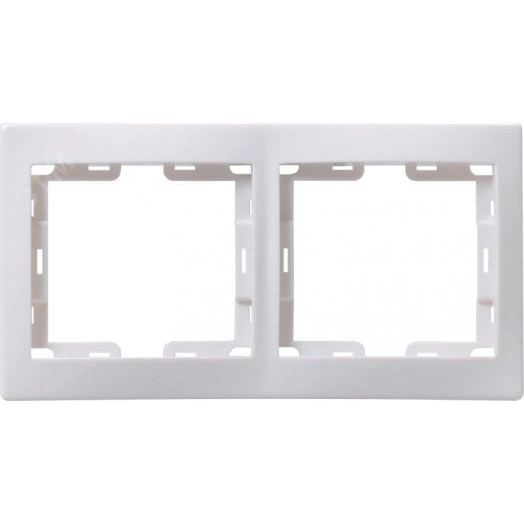 КВАРТА Рамка вертикальная белая 2 поста