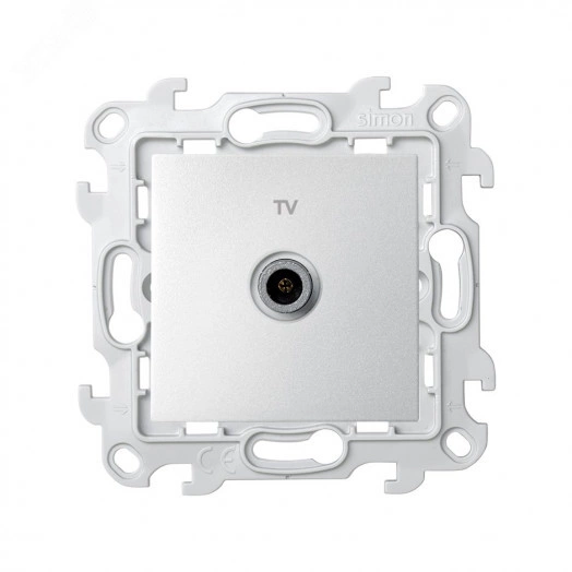 Розетка TV одиночная цвета алюминий S24 Harmonie