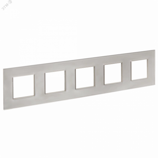 SKANDY Рамка 5-местная SK-F25Sh стекло шампань IEK