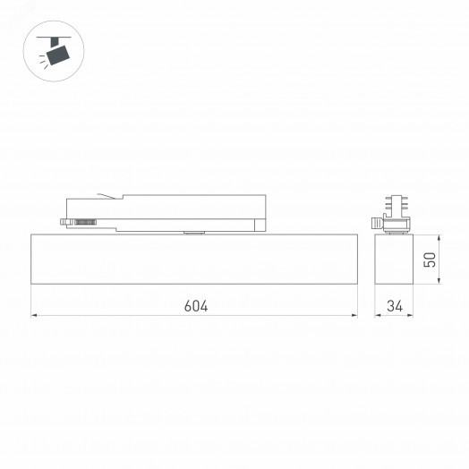 Светильник LGD-FLAT-4TR-S605-25W Warm3000 (WH, 100 deg, 230V) (, IP20 Металл, 3 года)