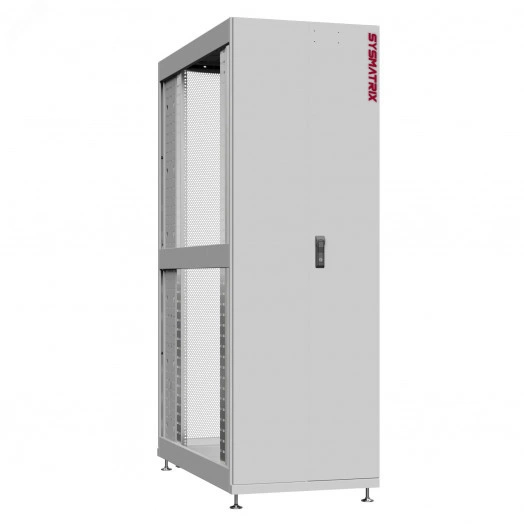 Шкаф серверный 42U 800х1070 передняя дверь: двустворчатая глухой металл IP51. задняя дверь: одностворчатая перфорированная IP20. боковые панели: без. цвет: серый RAL7035 