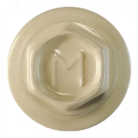 Саморез кровельный 4.8х35 RAL1014 сверло №1 шайба d=14мм с EPDM прокладкой