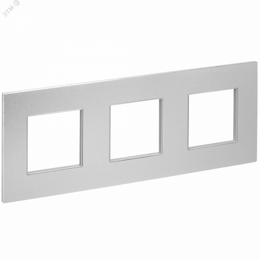 SKANDY Рамка 3-местная SK-F33S металл серебряный IEK