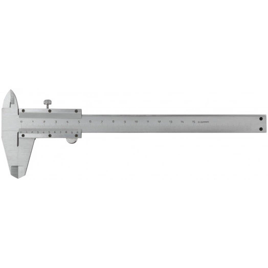 Штангенциркуль металлический нержавеющий 150 мм/ 0,02 мм (пластиковый кейс)