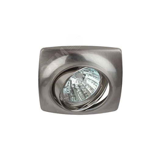 Светильник литой пов. MR16,12V/220V, 50W сатин никел (100/1200)