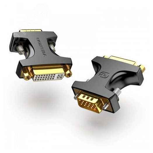 Адаптер переходник DVI-I 24 5F на VGA 15M, контакты позолоченные