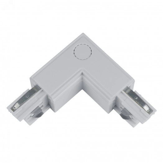 Соединитель для шинопроводов L-образный Внешний Трехфазный  серебряный UBX-A21 SILVER 1 POLYBAG