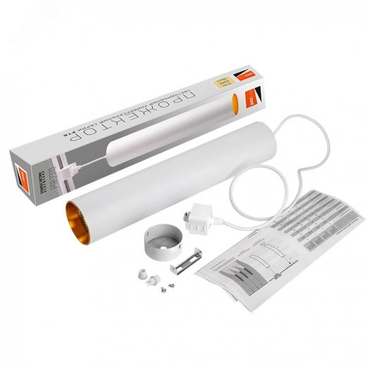 Светильник светодиодный трековый на шинопровод ДПО-10Вт 3000К 600Лм 30° BL (белый) на подвесе (1м)  IP40 Jazzway