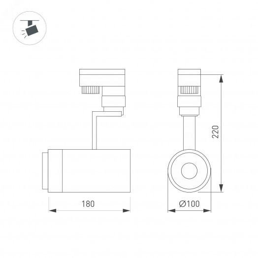 Светильник LGD-ZEUS-TRUECOLOR-4TR-R100-30W Day4000 CRI98 (BK, 20-60 deg, 230V) (, IP20 Металл, 3 года)