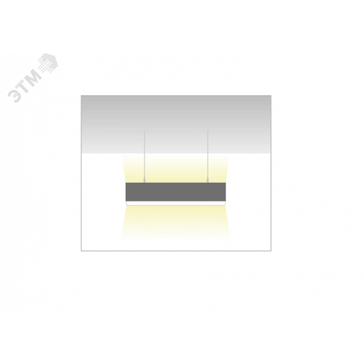 Светильник светодиодный ДСО-37Вт 4000К X-Line Up&Down металлик