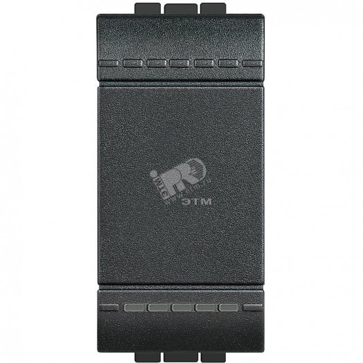 LivingLight Кнопка с автоматическими клеммами 1 модуль антрацит