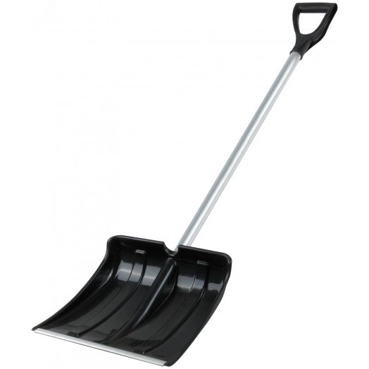 Лопата для уборки снега ''SnowКРИСТАЛЛ''          алюминиевая планка, алюминиевый черенок, V-ручка, 365х380х1320 мм 68102 РОС
