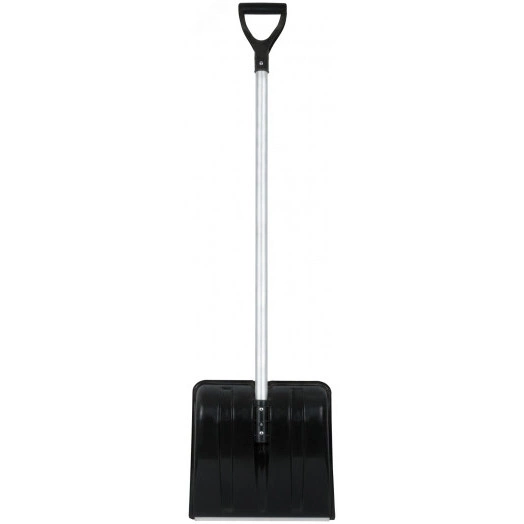 Лопата для уборки снега ''SnowКРИСТАЛЛ''          алюминиевая планка, алюминиевый черенок, V-ручка, 365х380х1320 мм 68102 РОС