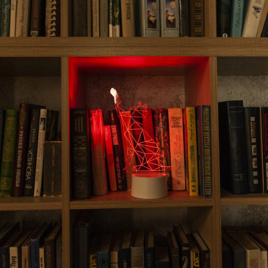 Светильник декоративный с эффектом 3D Кошка на батарейках 3AAA (не в/к) 1 светодиод RGB свет USB кабель в/к ULI-M501 RGB/3AAA CATTY/WHITE