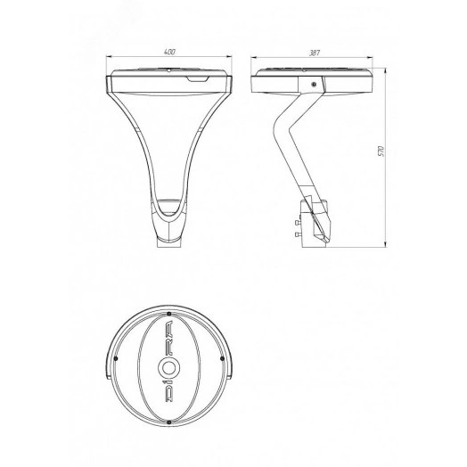 Светодиодный светильник Diora Germes Park 30/3900 Д opal 4K