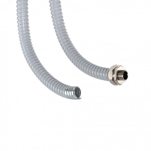 Металлорукав DN 35мм в ПВХ изоляции D внутреннний=35.0 мм D наружный= 41.0 (25 м) серый
