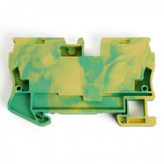 Зажим пружинный, 2-проводной проходной ЗНИ - 6,0, JXB ST 6, желтый, зеленый LD552-3-60