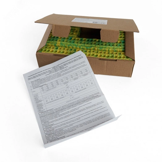 Зажим пружинный, 2-проводной проходной ЗНИ - 6,0, JXB ST 6, желтый, зеленый LD552-3-60