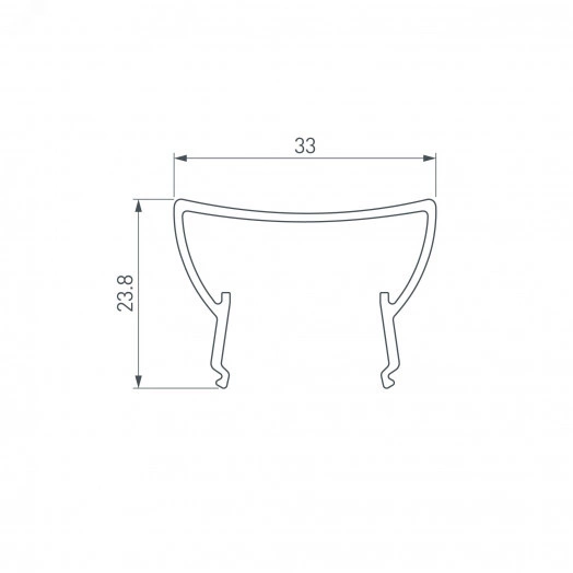 Экран ARH-WIDE-(B)-H20-2000 TPZ Clear-PM (ARL, Пластик)