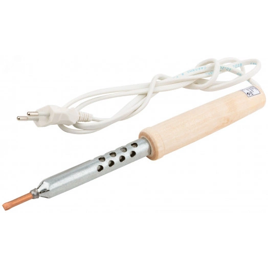Паяльник 220 В, деревянная ручка 25 Вт